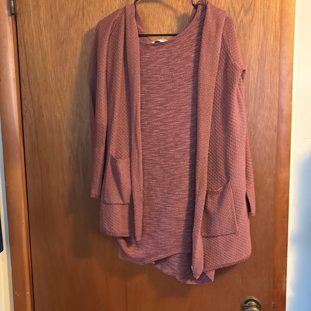Light purple, two-piece shirt set